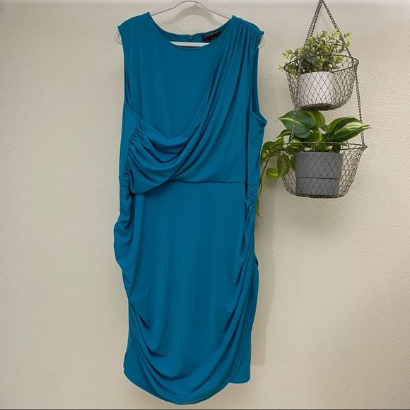 Lane Bryant Built-In Smoothing Slip Ruched Sheath Dress Dress - Picture 5 of 9
